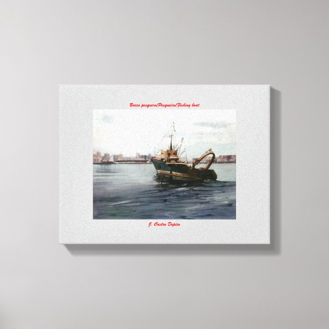 Lienzo Barco pesquero/Pesqueiro/Fishing boat (Anverso)