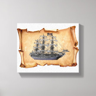 Lienzo Barco pirata desplegado