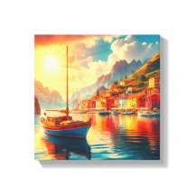 Barco velero en aguas tranquilas