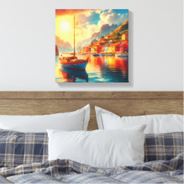 Lienzo Barco velero en aguas tranquilas