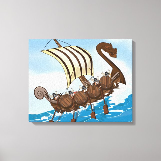 Lienzo Barco Vikingo (Anverso)
