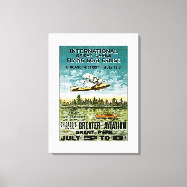 Lienzo Barco volador de los Grandes Lagos (Anverso)