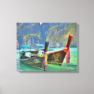 Lienzo Barcos de la Bahía Maya