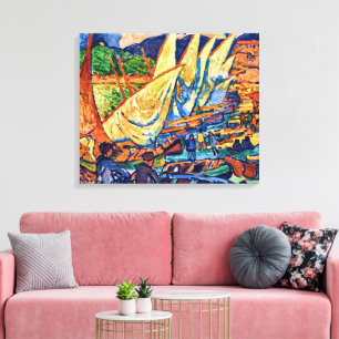 Lienzo Barcos de pesca, colisión Andre Derain