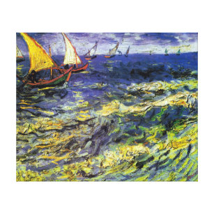 Lienzo Barcos de pesca de Vincent van Gogh en
