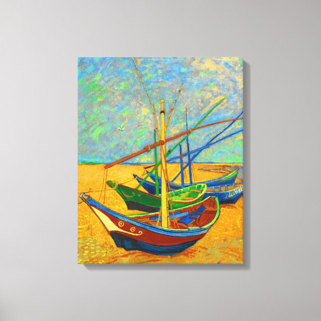 Lienzo Barcos de Pesca en Saint Marie (Anverso)