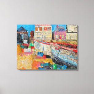 Lienzo Barcos de pesca viejos 2013