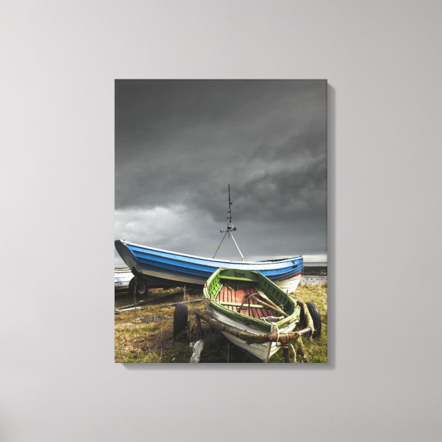 Lienzo Barcos De Ruedas En La Costa | Inglaterra (Anverso)