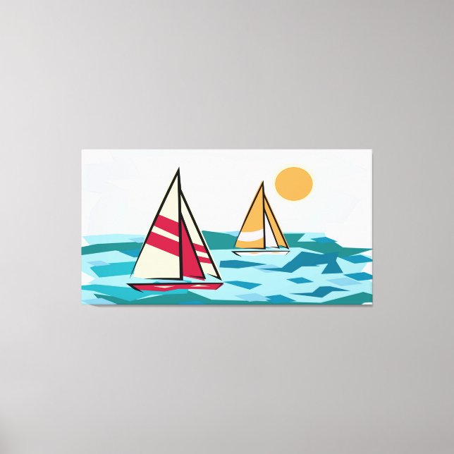 Lienzo Barcos de vela (Anverso)