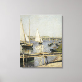 Lienzo Barcos de vela en Argenteuil por Gustave Caillebot