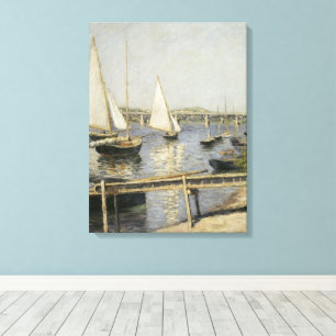 Lienzo Barcos de vela en Argenteuil por Gustave Caillebot