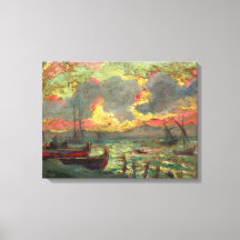 Barcos de vela en la costa (por Kimon Loghi)