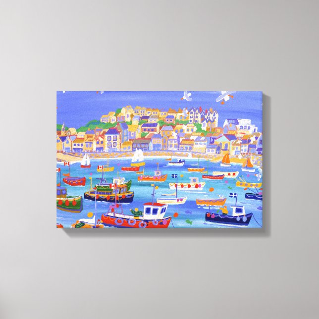 Lienzo Barcos en el puerto, St Ives (Anverso)