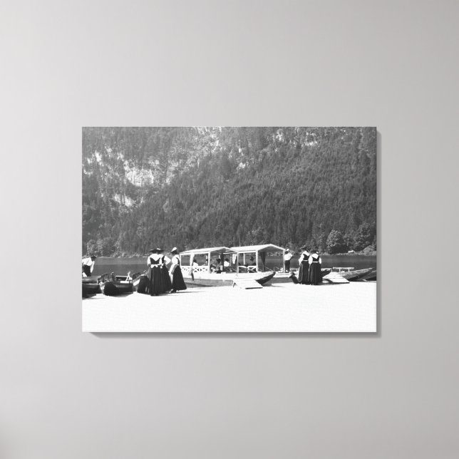 Lienzo Barcos en Konigssee, c.1910 (Anverso)