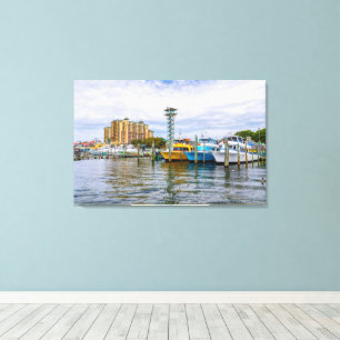 Lienzo Barcos estacionados en tela de puerto de Florida