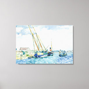 Lienzo Barcos marinos cerca de Venecia