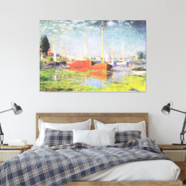 Lienzo Barcos rojos en Argentina por Claude Monet
