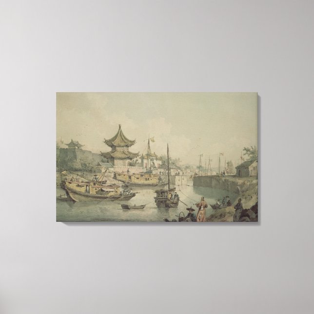 Lienzo Barges de la embajada de Lord Macartney en China (Anverso)