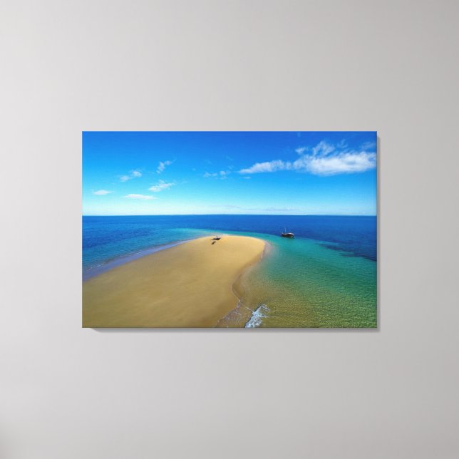 Lienzo Barra De Arena Y Dhow | Isla Ibo, Mozambique (Anverso)