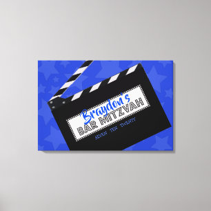 Lienzo Barra de CLAPBOARD Rótulo Mitzvah en placa de memo
