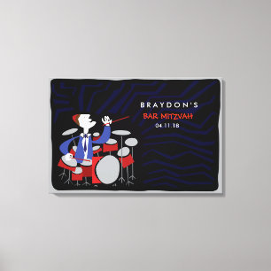 Lienzo Barra Mitzvah Mitzvah Rótulo-En tablero