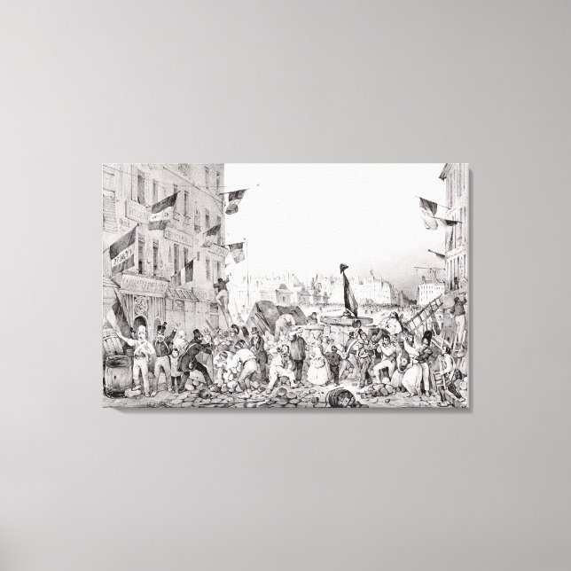 Lienzo Barricada en la rue Dauphine (Anverso)