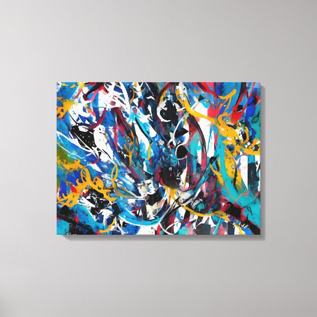 Lienzo Barrido abstracto de pintura (Anverso)