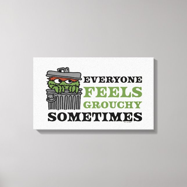 Lienzo Barrio Sésamo | Oscar el grupo se siente crudo (Anverso)