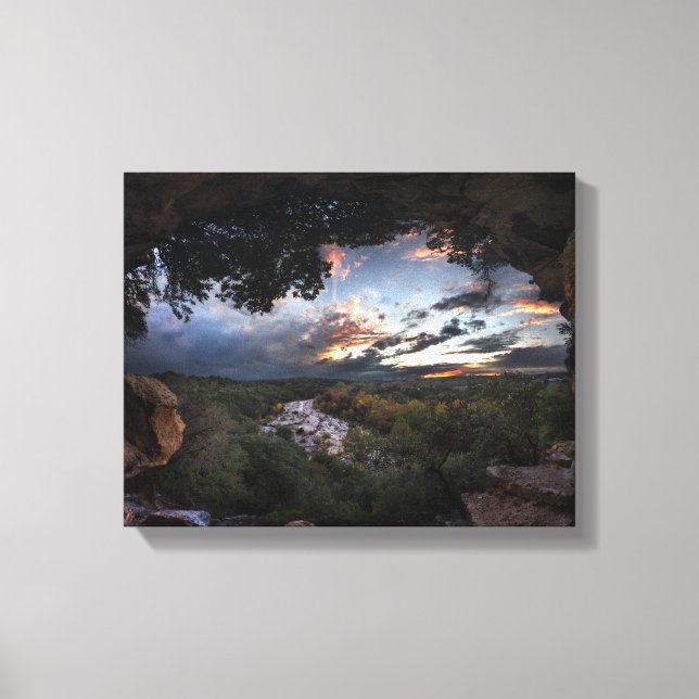 Lienzo Barton Creek Sunset - Austin, Texas (Anverso)