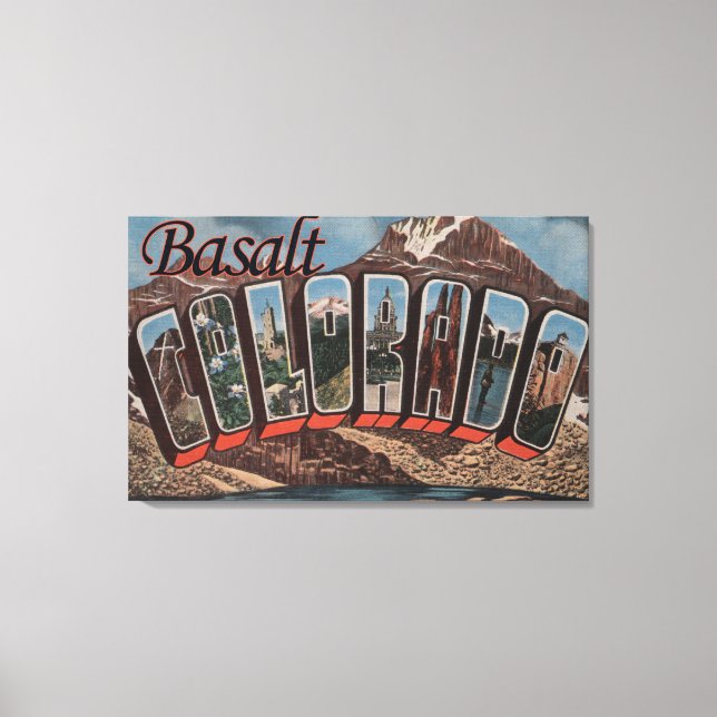 Lienzo Basalto, Colorado - Escenas de letras grandes (Anverso)
