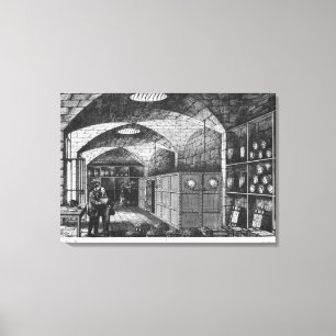 Lienzo Basamento del Banco de Francia en París, 1897