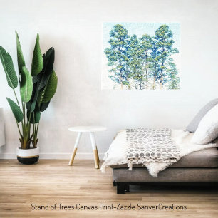 Lienzo Base De Árboles