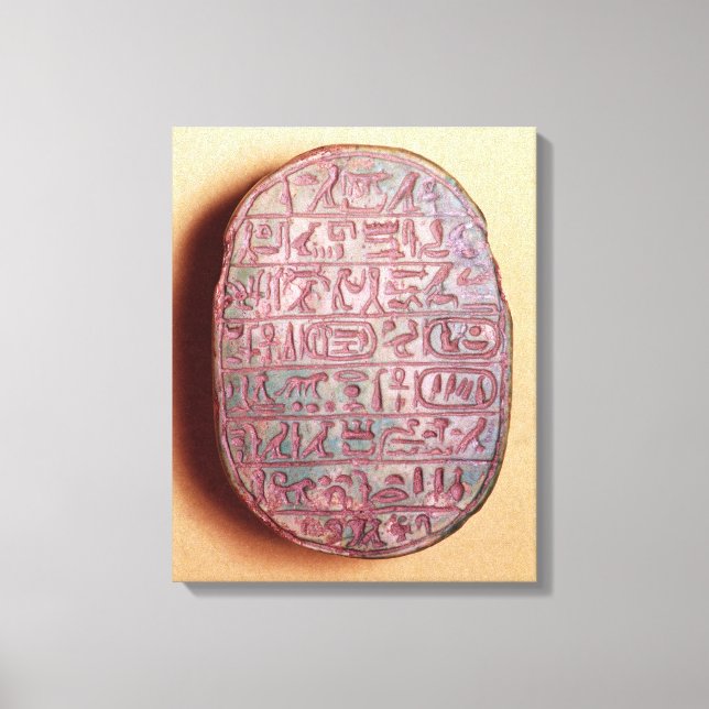 Lienzo Base de un pañuelo matrimonial de Amenhotep III (Anverso)