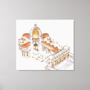 Lienzo Basílica de San Pedro. Ciudad del Vaticano Roma. I