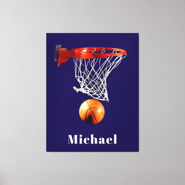 Lienzo Basketball Replace with Your Name (Anverso)