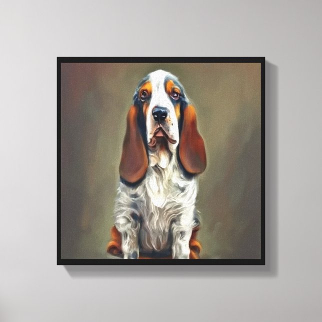 Lienzo Basset Azul de Gascuña (Anverso)