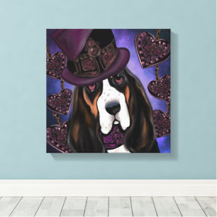 Lienzo Basset Hound STEAMPUNK