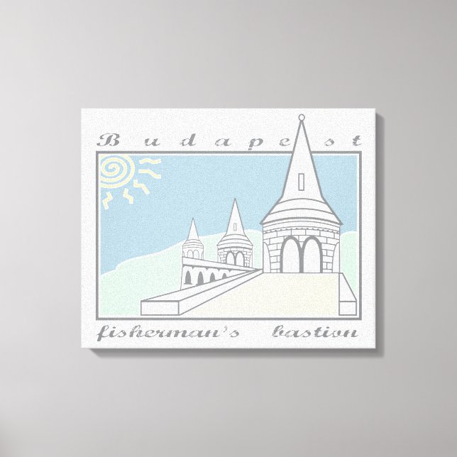 Lienzo Bastión de pescadores, Budapest, Hungría, Magyar (Anverso)