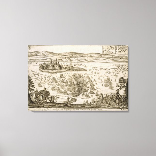 Lienzo Batalla cerca de la ciudad de Levice en 1664, ilus (Anverso)