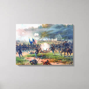 Lienzo Batalla de Antietam Thure de Thulstrup 1887 Restau