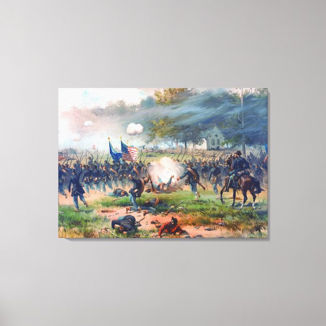 Lienzo Batalla de Antietam Thure de Thulstrup 1887 Restor (Anverso)