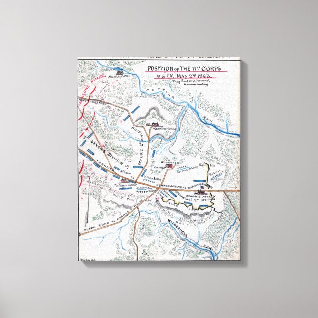 Lienzo Batalla de Chancellorsville (Anverso)