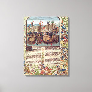 Lienzo Batalla de Ecluse, de 'Chronicle de Froissart