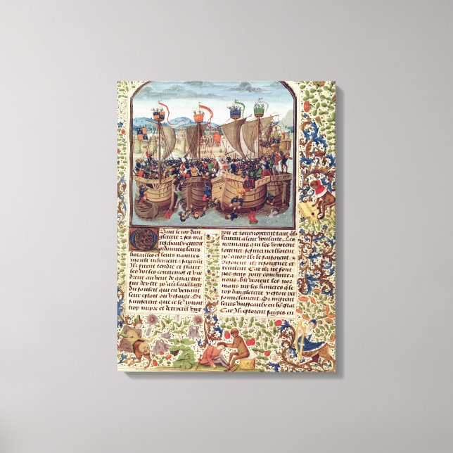 Lienzo Batalla de Ecluse, de 'Crónica de Froissart' (Anverso)