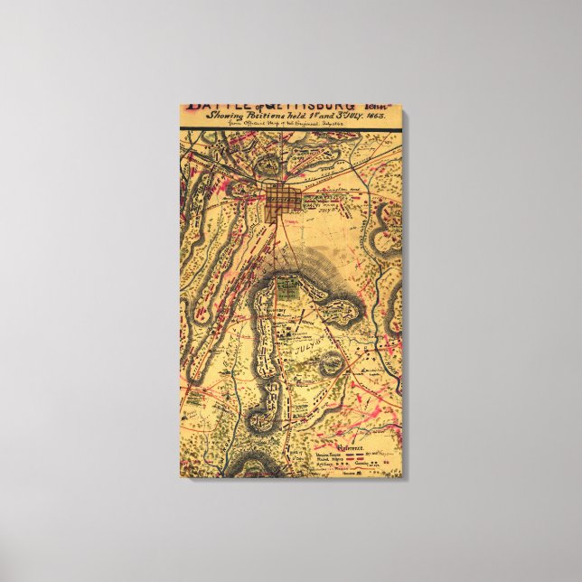 Lienzo Batalla de Gettysburg (Anverso)