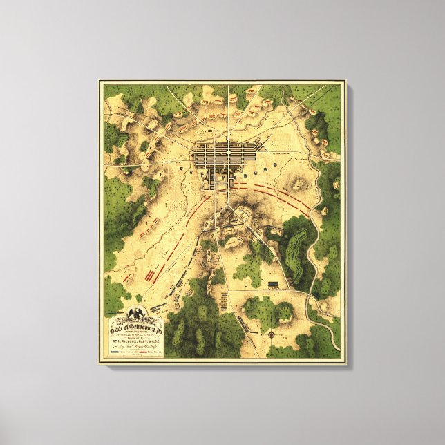 Lienzo Batalla de Gettysburg 7 (Anverso)