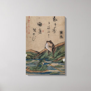 Lienzo "Batalla de las Ranas" por Kawanabe Kyōsai