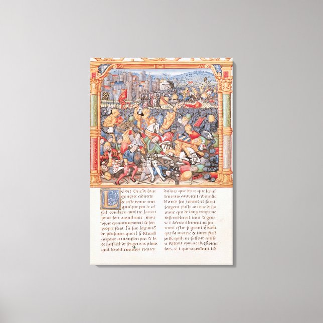 Lienzo Batalla de Nancy en 1477 (Anverso)