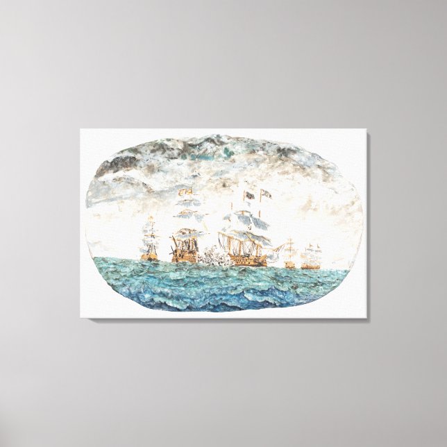 Lienzo Batalla de Trafalgar 1805 1998 (Anverso)