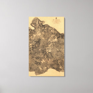 Lienzo Batalla del desierto - guerra civil panorámica